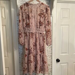 Xhileration pink floral dress